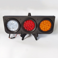 Truck Accessories Black Base Multifunction 4" 24V Red White Yellow Led Tail Light Braking Stop Indicator Rear Lamp