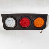 4" LED 24V Rectangular Combination Rear Lamp Single Round Rear Brake Stop Indicator Tail Light For Truck Trailer Tractor RV