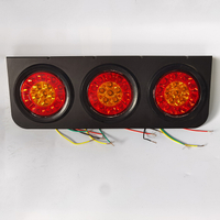 Popular Universal 12V 24V 16 LED 4" Tail Light Rear Brake Indicator Trailer Truck Tractor Round Stop Lamp