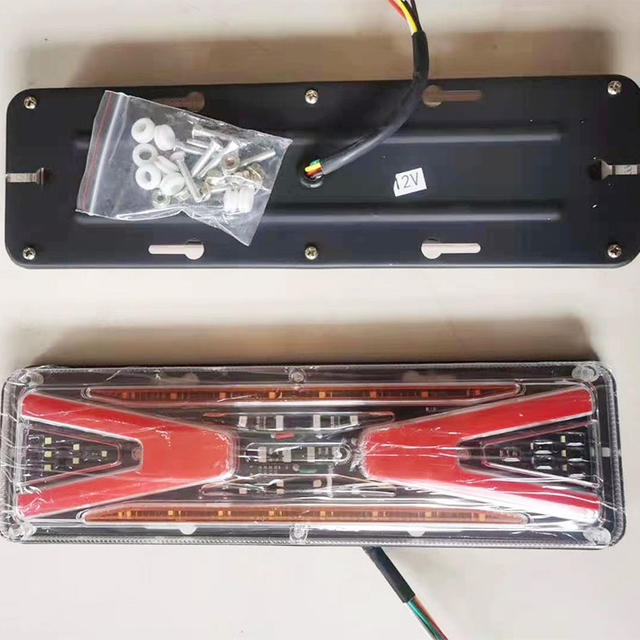 5 Functions LED Resistant Rear Stop Reflector Lamp Agricultural Vehicles Truck Universal Tail Light Assembly