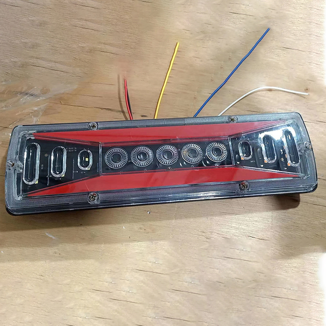 12V 24V Red White Amber Led Truck Trailer Farm Vehicle Brake Turn Arrow Combination Lamp Tail Light For Pickup