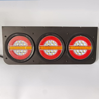 Universal Truck Trailer 5 Inch 24V Round Burger LED Stop Turn Lamps Multi Function Combination Tail Lights