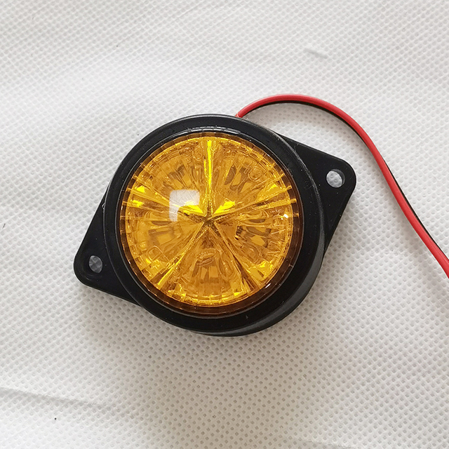 3 Inch Round Waterproof Red LED Truck Trailer Bus Lorry Clearance Lamp Side Marker Lights