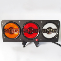Universal Trucks Trailer PC Lens Multi-Functions 5" Round 24 Volt Combination Brake Stop Tail Fog Lights Turn LED Rear Lamp