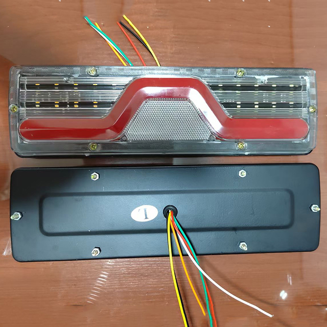 Red Yellow White Color 12V 24V Led Combination Rear Lights Agricultural Vehicles Tricycle Tail Lamps For Truck